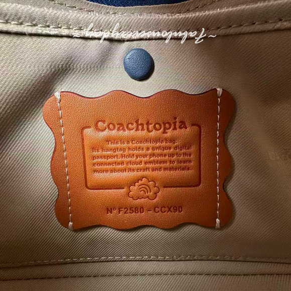 Coach Coachtopia Cargo Shoulder Bag In Signature Denim CCX90 Rainbow NWT - Picture 8 of 12